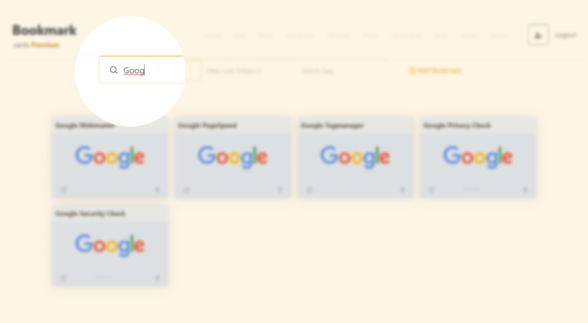 Search feature screenshot